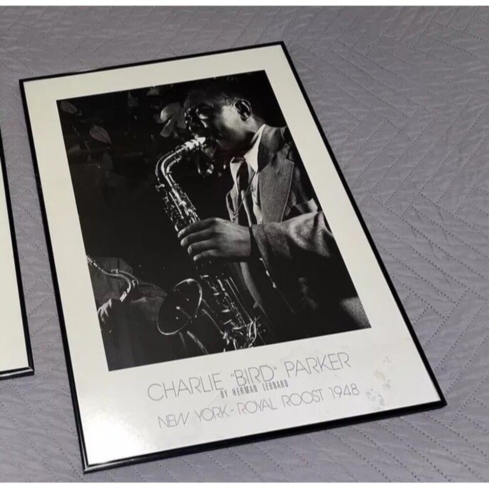 Charlie Parker Herman Leonard Print 40s Jazz Music Framed Wall Art Home Decor